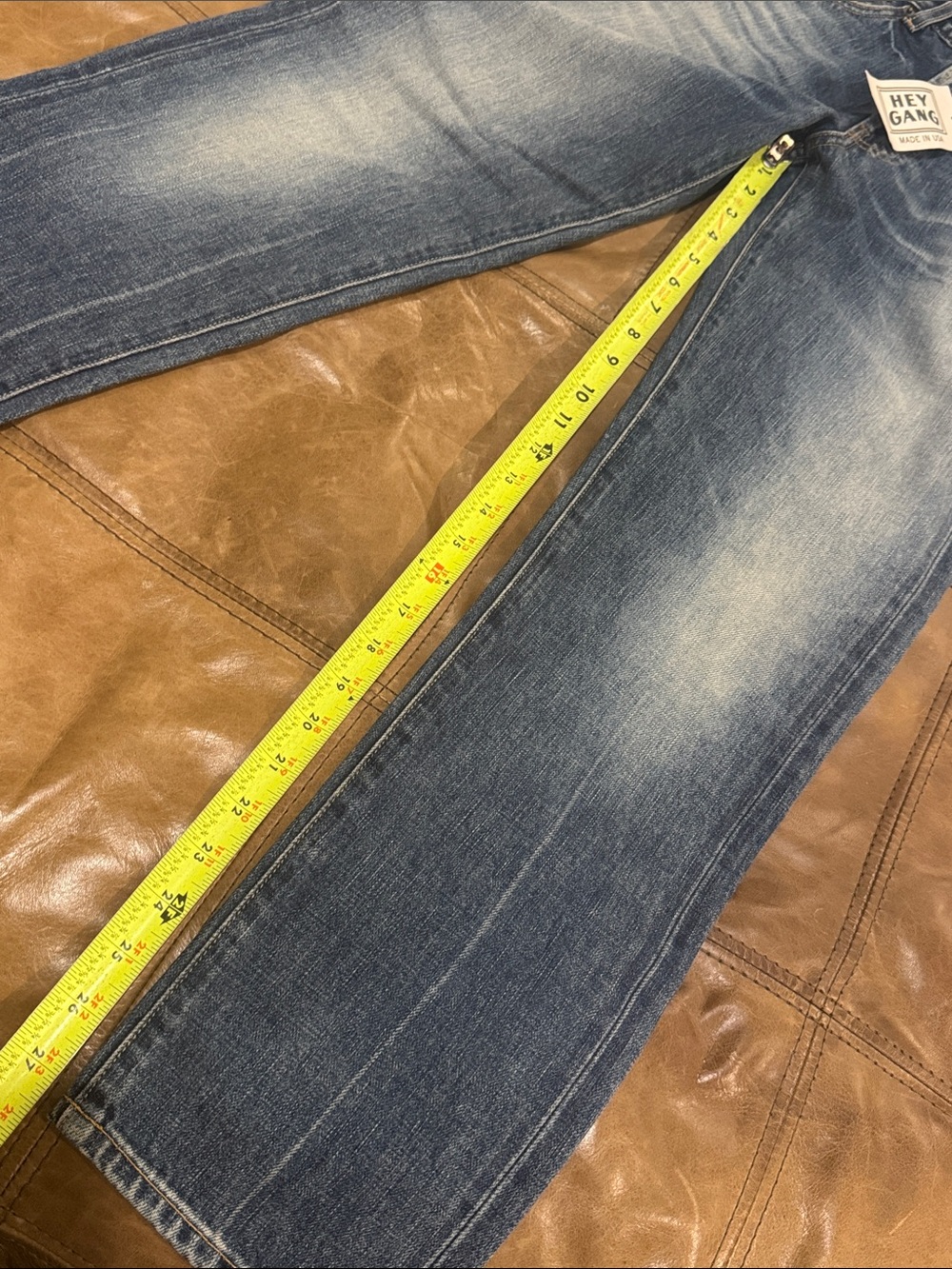Hey Gang Straight Earl Classic High-Rise Jeans in Faded Blue NWT 25 - Picture 5 of 10